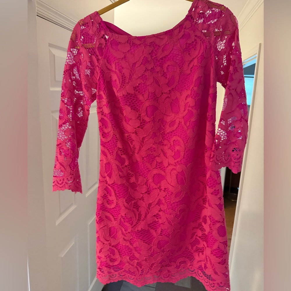 Lilly Pulitzer Fuchsia Lace Dress